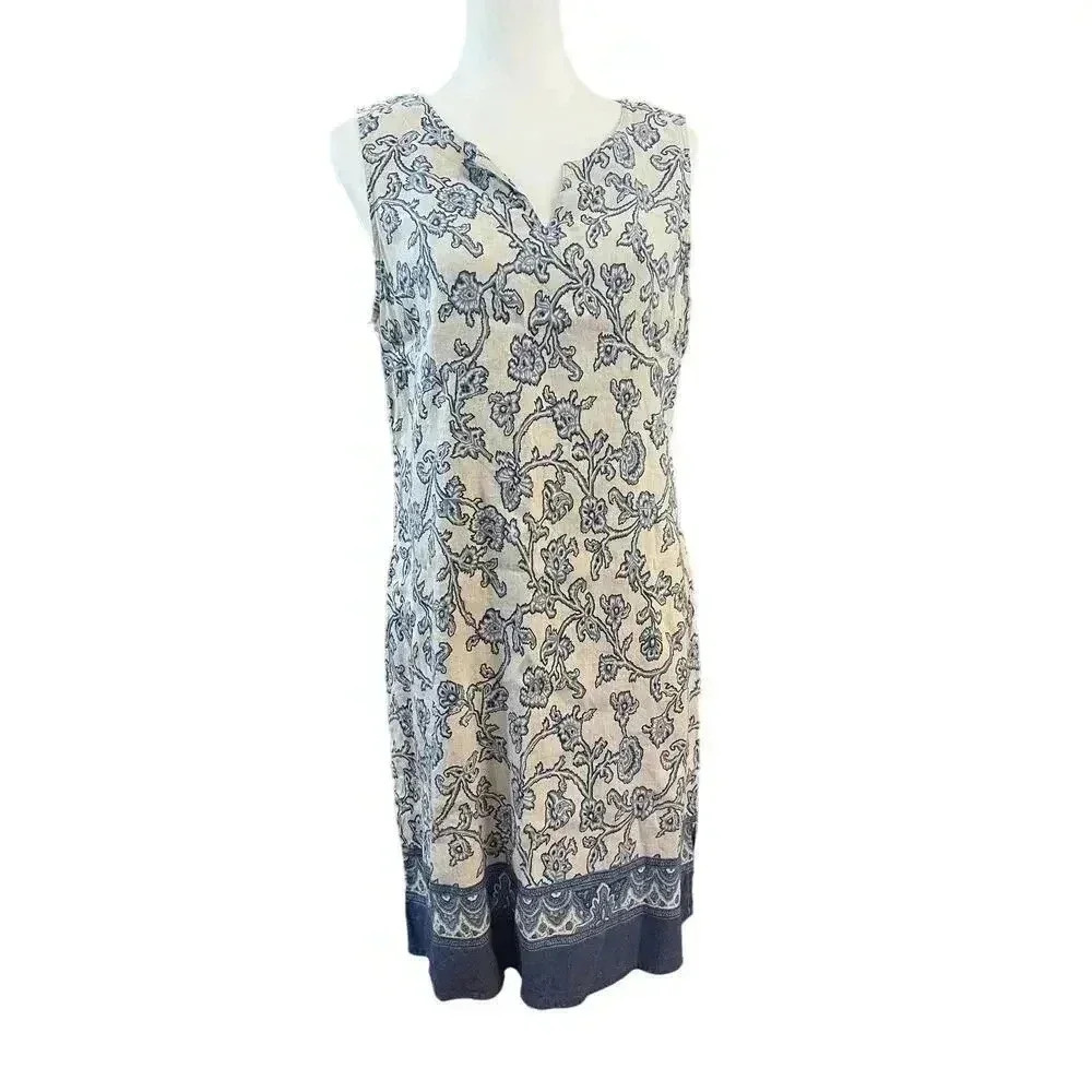 FIRST ISSUE by liz claiborn linen blend tunic dress size 14